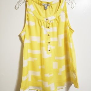 Kenneth Cole Reaction Geometric Sleeveless Blouse